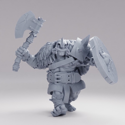 Picture of Orc Warrior Shield and Axe