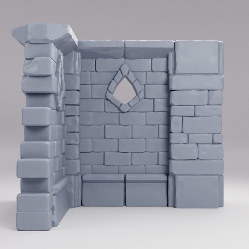 Picture of Arba Temple Wall Corner Broken