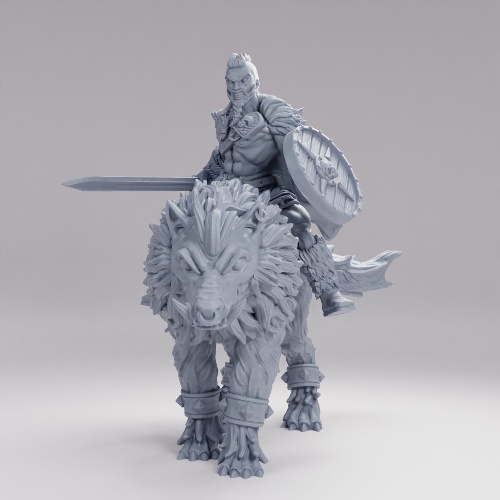 Picture of Bergir Riding Fenrir
