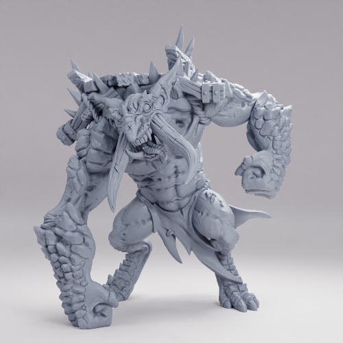 Picture of Blackrazor Troll With Platform