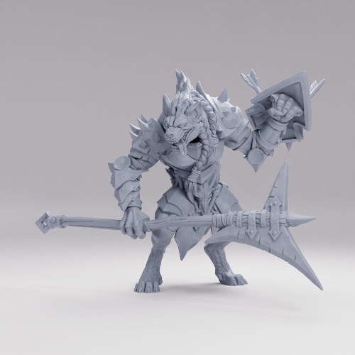 Picture of Bonegnasher Gnoll D Halberd