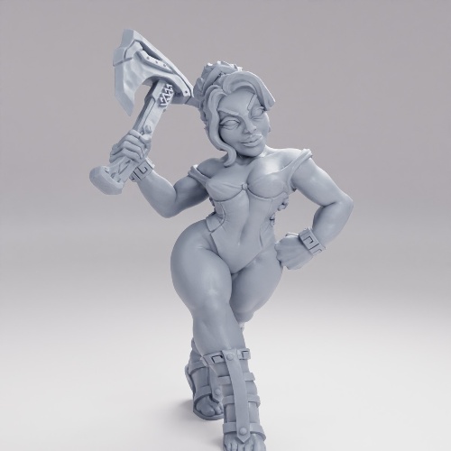 斧を担ぐフレイア の画像