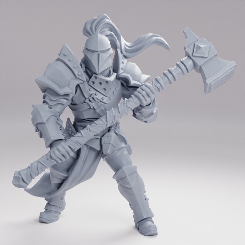 Picture of Human Fighter Pose B With Helmet