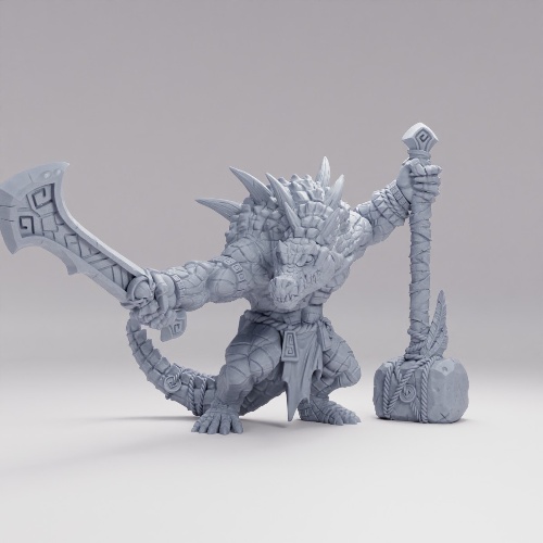 Picture of Lizardfolk Champion Sword And Maul