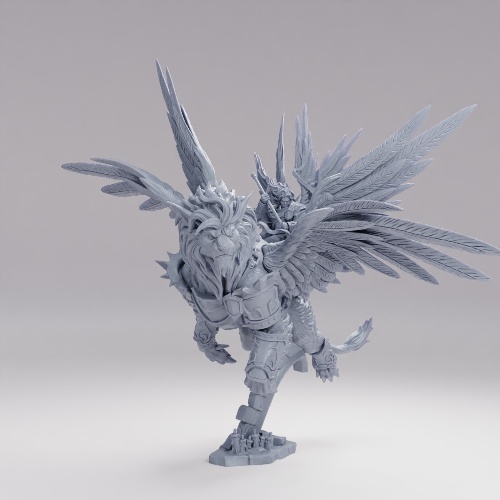 Picture of Mikael Riding Azarel Protector