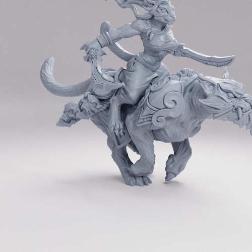 Picture of Tabaxi Tiger Rider Pose C