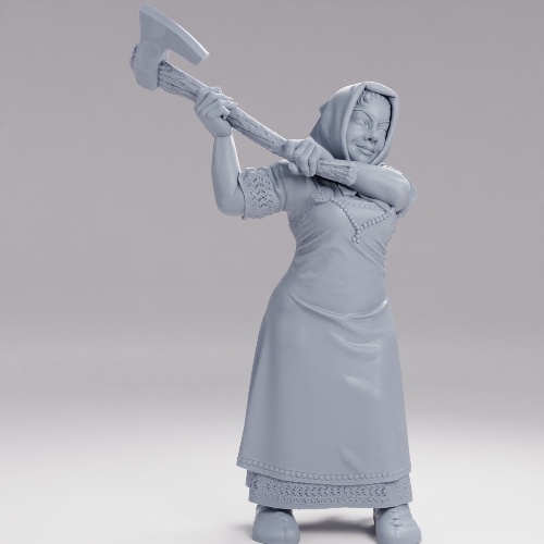 Picture of Fighting Villager Female C