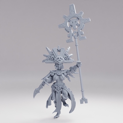 Picture of Goldthrone Trollkin Priestess Alt