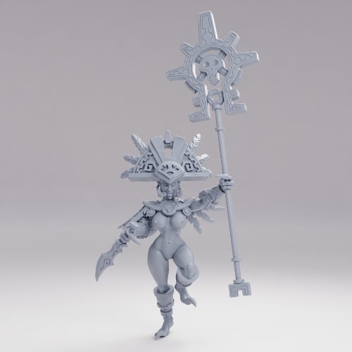 Picture of Goldthrone Trollkin Priestess Nude Alt