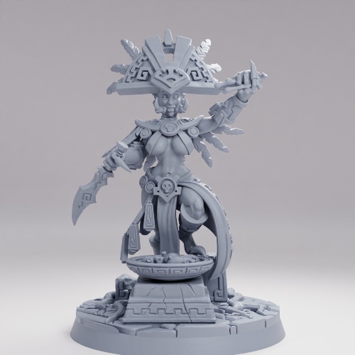 Picture of Goldthrone Trollkin Priestess On Base