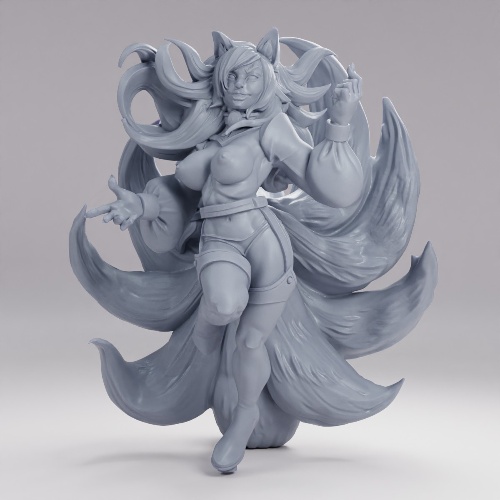 Picture of Fox Girl Skimpy Topless Nine Tails