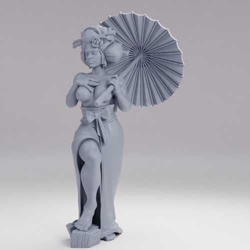 和傘の花魁 の画像