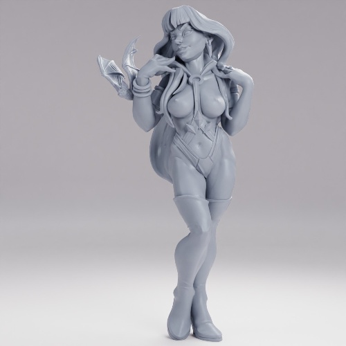 Picture of Lady Of Shadow Topless With Bat
