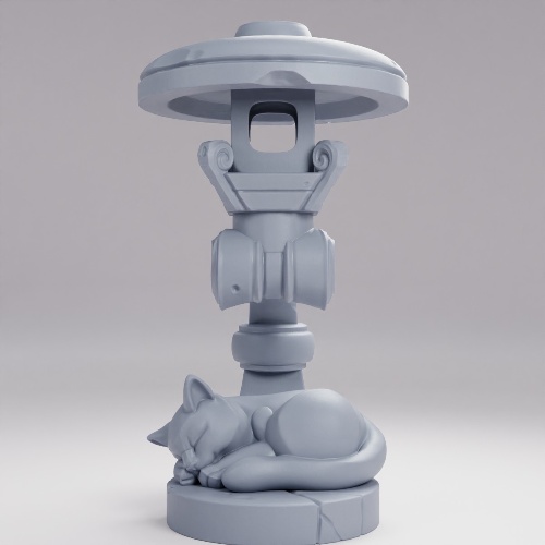Picture of Lantern With Cat