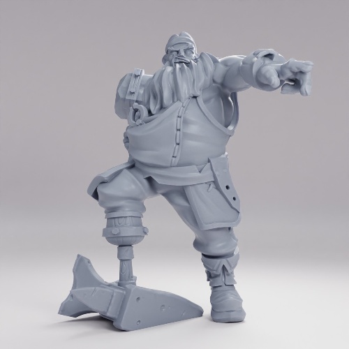 Picture of Peg Leg Blacksmith No Hat
