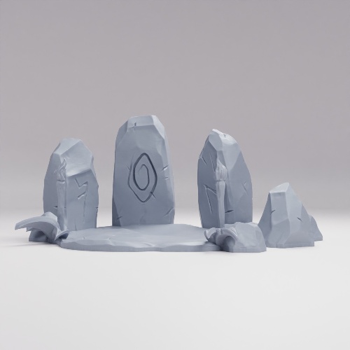 古代のルーンストーン・サークル の画像
