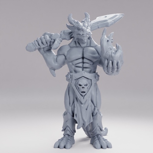 Picture of Dragonborn Knight Without Armor