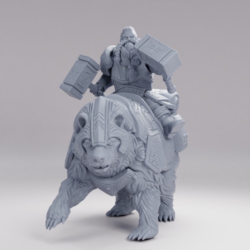Picture of Hammer Dwarf On Bear A