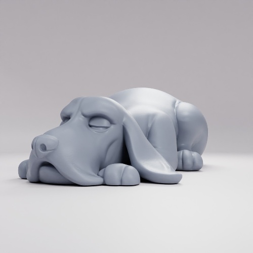 眠るビーグル の画像
