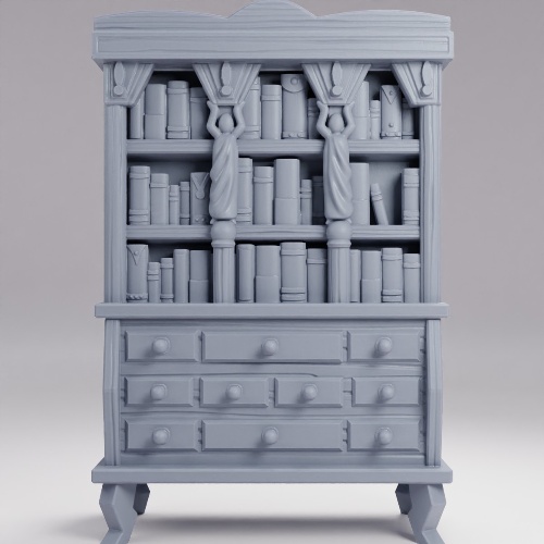 Picture of Library Bookshelf Short Desk C