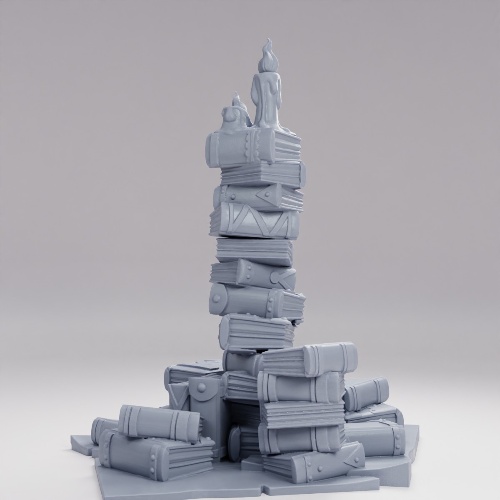 Picture of Library Stacked Books