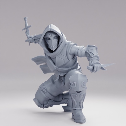 Picture of Masked Rogue Aiming His Dagger