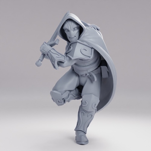Picture of Masked Rogue Swinging His Blade