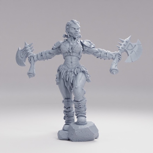 Picture of Barbarian Human With Two Axes