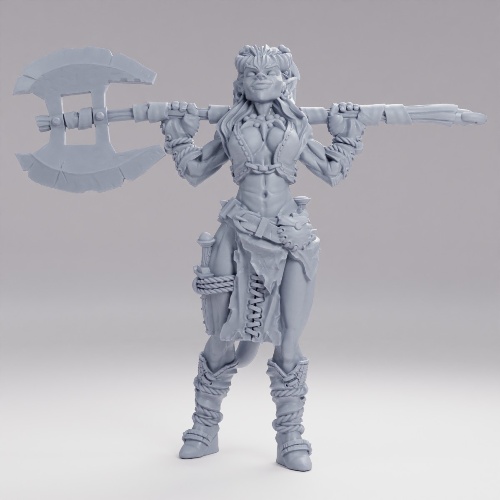 Picture of Big Axe Barbarian Tiefling