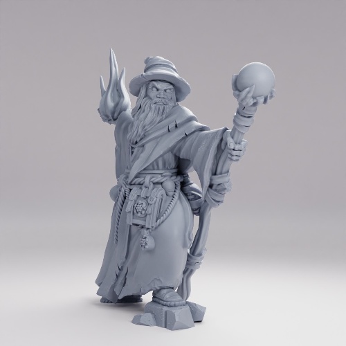 Picture of Casting Old Wizard With Staff