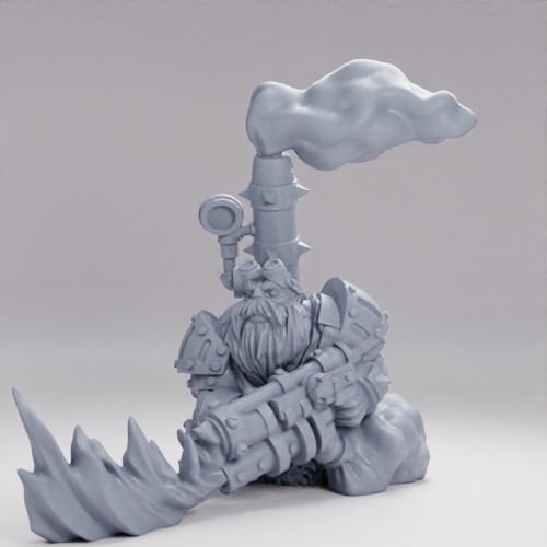 Picture of Dwarf With Flamethrower