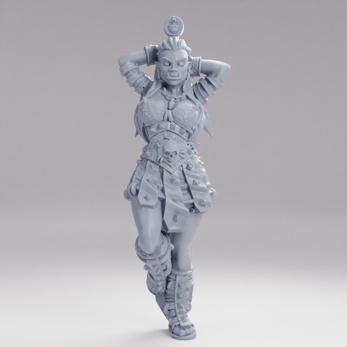 Picture of Female Sexy Barbarian Half Orc