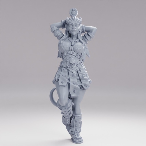 Picture of Female Sexy Barbarian Tiefling