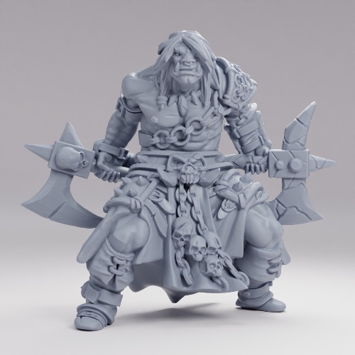 Picture of Half Orc Barbarian Dual Axes