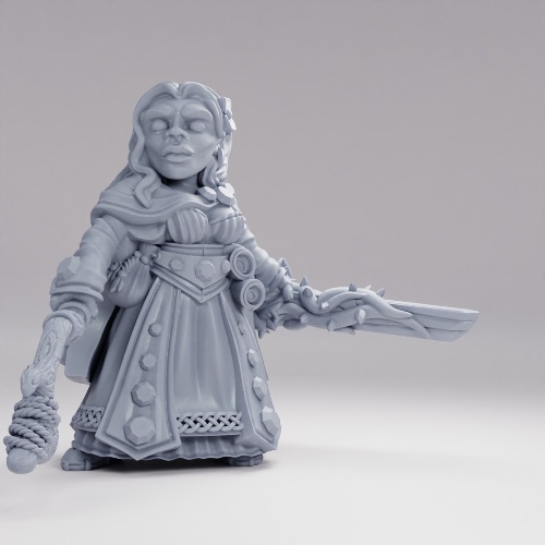 Picture of Halfling Druid With Magical Staff