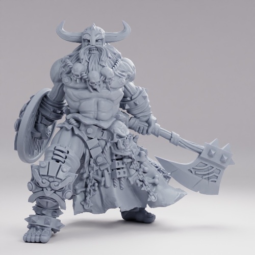 Picture of Human Viking With Axe And Shield