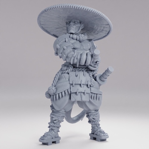 Picture of Male Samurai Warrior Tiefling