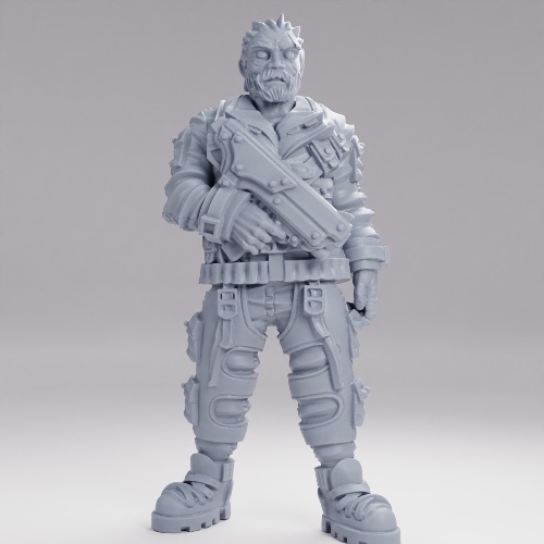 Picture of Soldier Mercenary With Uzi
