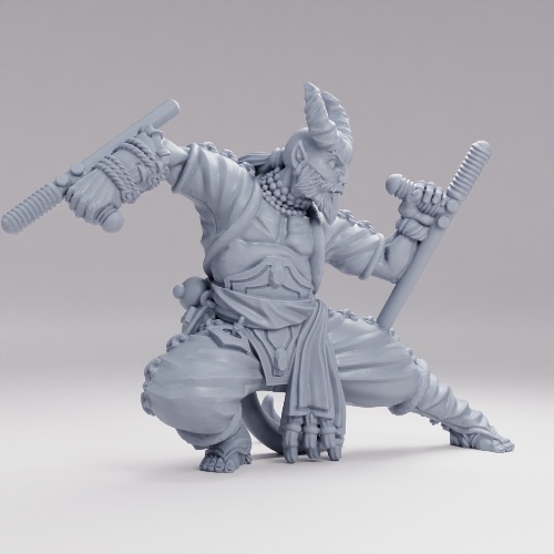 Picture of Tief Monk With Sticks