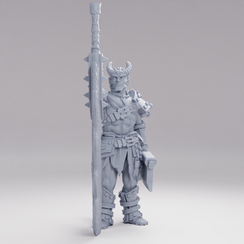 Picture of Tiefling Barbarian With Huge Sword