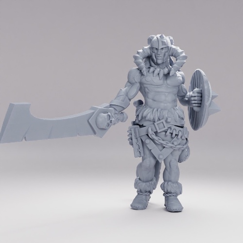 Picture of Tiefling Viking Sword And Shield