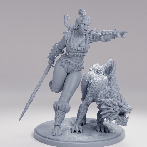 Picture of [Large Size] Druutha The Orc Huntress With Hound