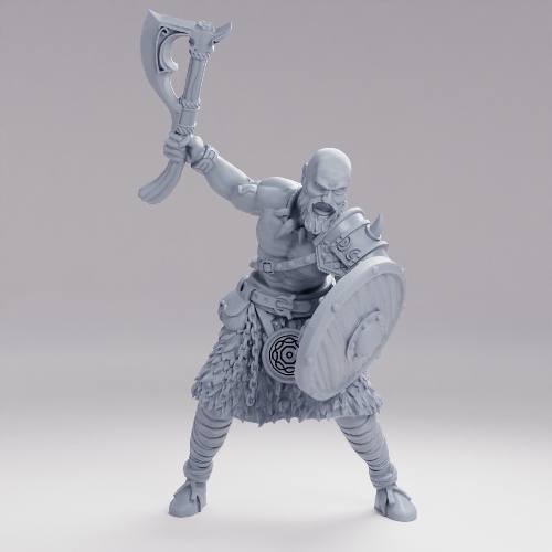Picture of Attacking Barbarian Axe