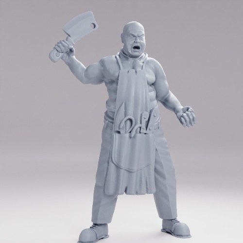 Picture of Butcher With Cleaver