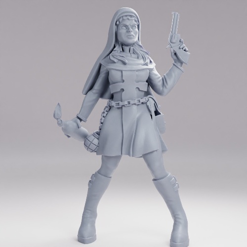 Picture of Nun With Gun