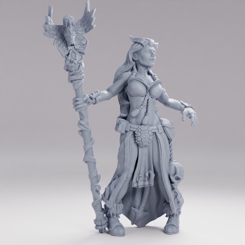 Picture of Tiefling Druid With Staff