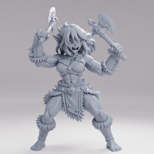 Picture of Valora The Half-Elf Barbarian Alt