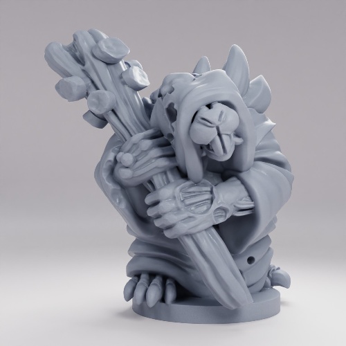 Picture of 15mm Rat Folk Plague Monk With Staff C
