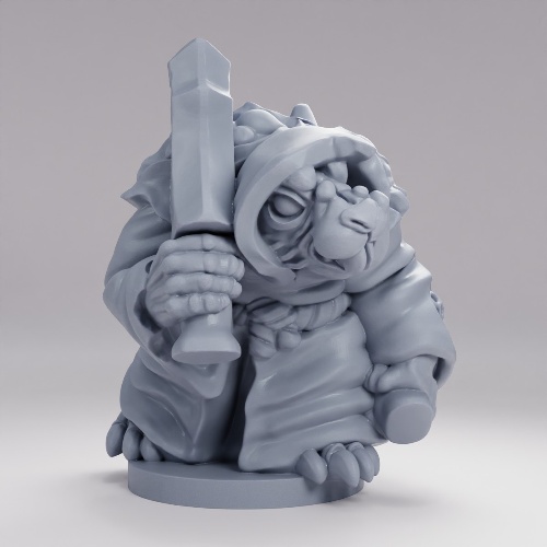 Picture of 15mm Rat Folk Plague Monk With Sword B