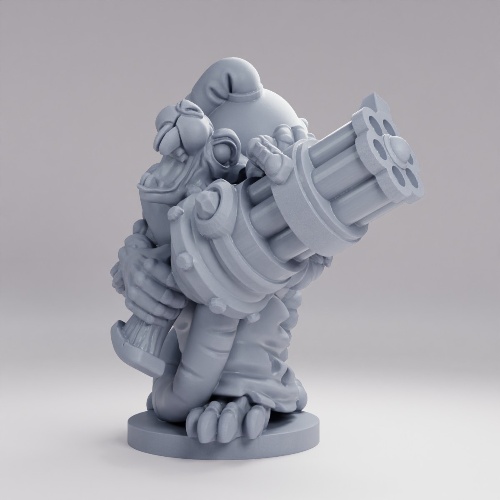 Picture of 15mm Rat Folk With Chaingun A